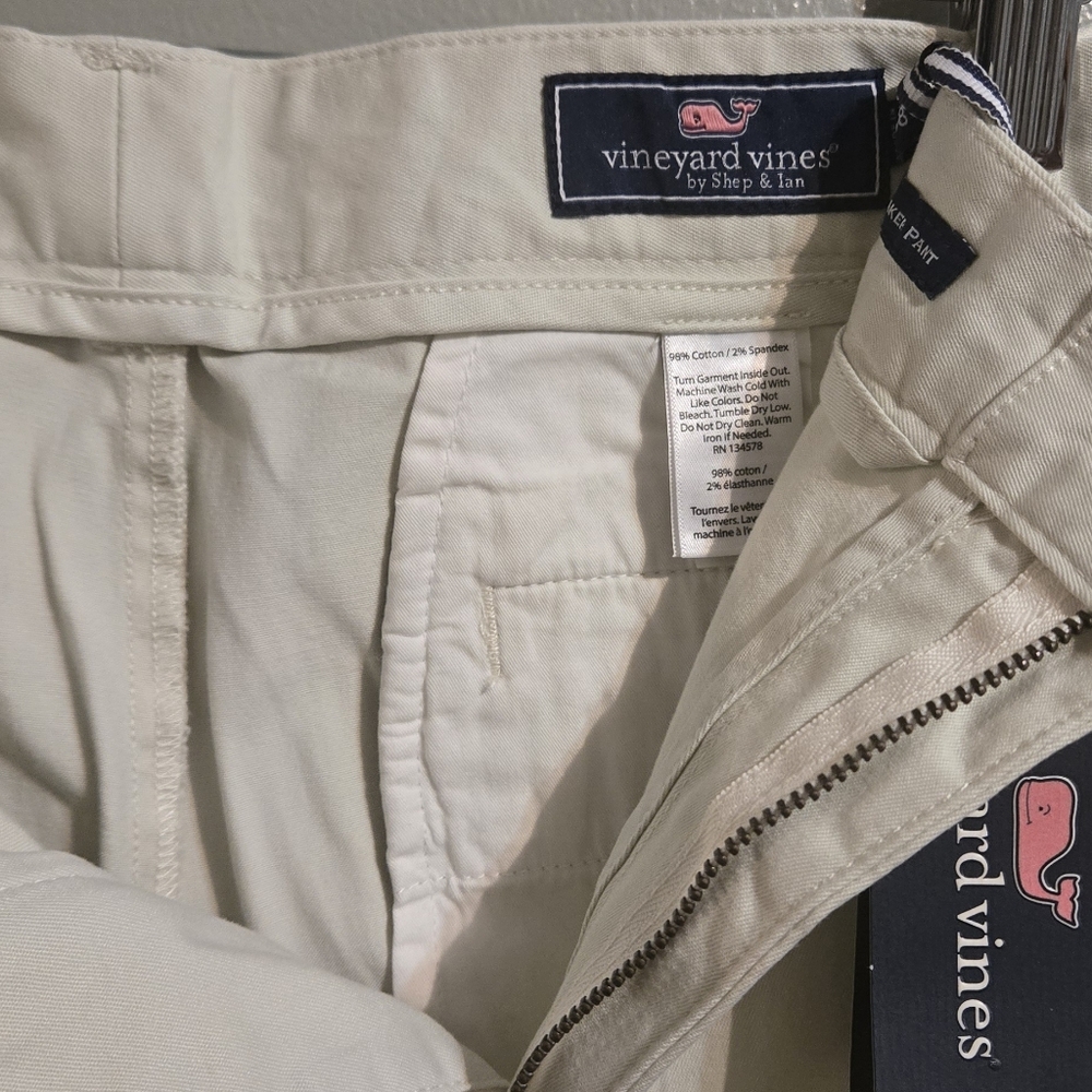 NWT Vineyard Vines Pants Men's 38x30 Beige color Khaki Breaker pant - Picture 3 of 6
